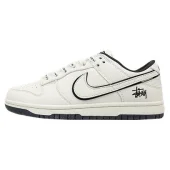 Stussy x Nike Dunk Low "Cream/Black Foot"