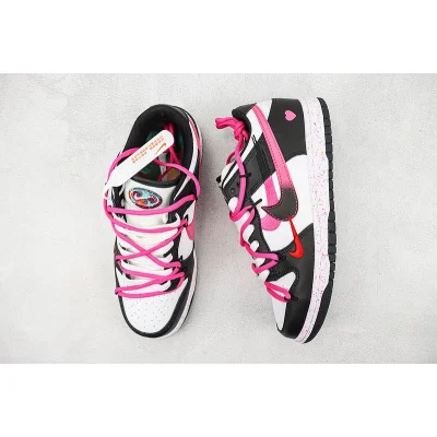 Nike Dunk Low Multi Swoosh «White/Black/Pink/Red» фото № 6 Nike Dunk Low Multi Swoosh «White/Black/Pink/Red» фото № 6