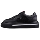 Prada Macro Re-nylon And Brushed Leather Sneakers "Black"