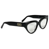 Оправа для очков Balenciaga Cat Eye Shaped Frame With Logo Letters "Black"