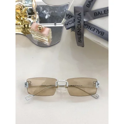 Солнцезащитные очки Balenciaga Thin Frame And Temples Decorated "Brown" фото № 2