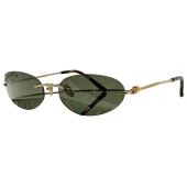 Солнцезащитные очки Balenciaga No Frame Thin Temples "Green"