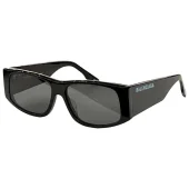 Солнцезащитные очки Balenciaga Wide Frame With Colorful Logo Inscription "Black/Blue"