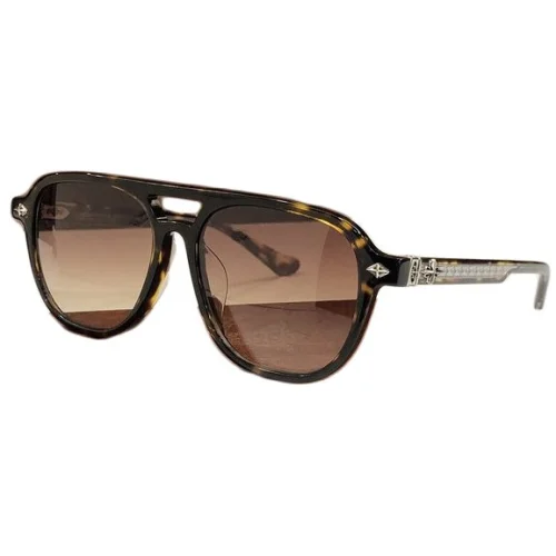 Солнцезащитные очки Chrome Hearts Patterns Along Temple "Brown"