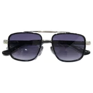 Солнцезащитные очки Chrome Hearts Aviator Shaped Temples Decorated By Crosses "Black/Silver"