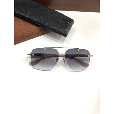 Солнцезащитные очки Chrome Hearts Lenses Decorated By Symbol Front "Gray" фото № 2