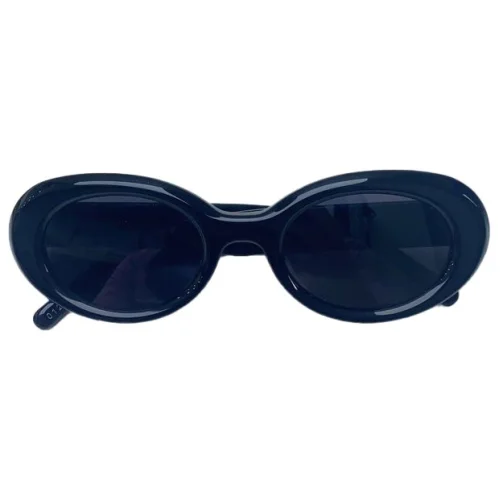 Солнцезащитные очки Maison Margiela Round Shaped And Temples Decorated By Stripes "Blue"