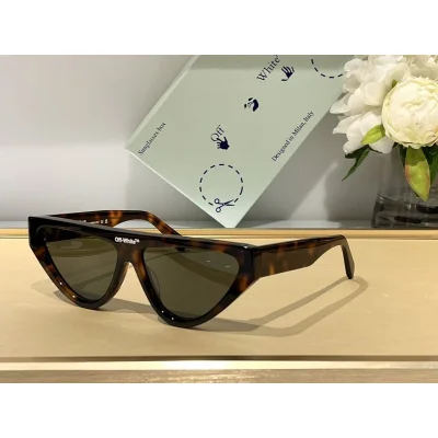 Солнцезащитные очки Off White Logo Inscription On The Bridge Of The Nose "Brown" фото № 2