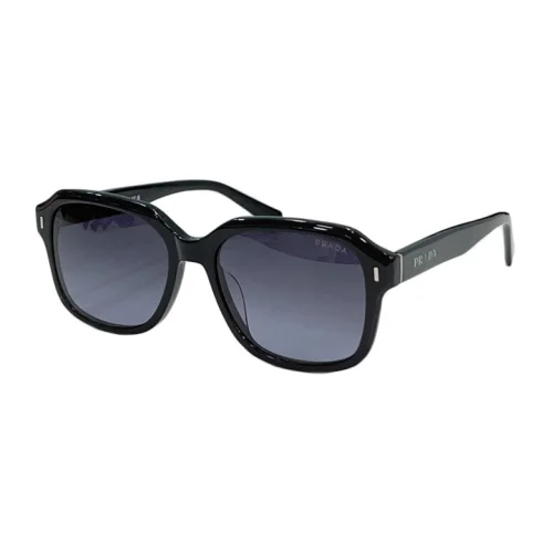 Солнцезащитные очки Prada Frame With Small Stripe And Inscription "Black/Gray"