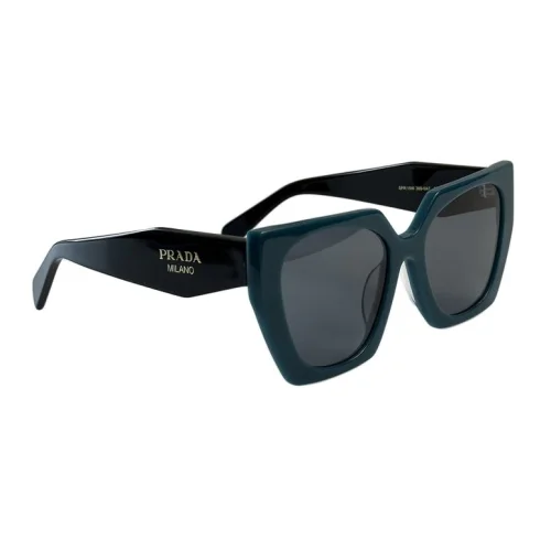 Солнцезащитные очки Prada Hexagon Frame With Romb And Logo Inscription "Blue"