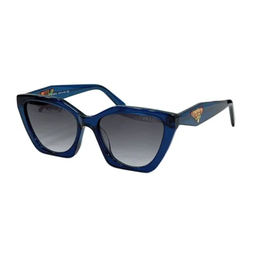 Солнцезащитные очки Prada Frame Decorated By Triangle And Logo "Blue"