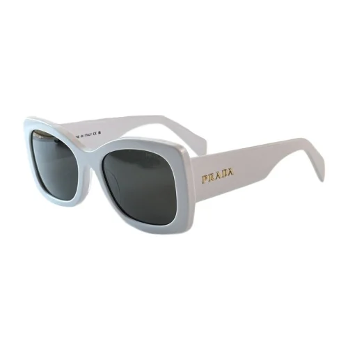 Солнцезащитные очки Prada Frame Decorated By Gold Inscription Side "White"