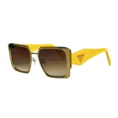 Солнцезащитные очки Prada Wide Lenses Frame With Logo "Yellow"