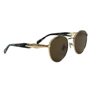 Солнцезащитные очки Prada Temple From Two Details With Logo "Brown/Gold"