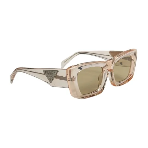 Солнцезащитные очки Prada Wide Temples With Big Logo "Beige"