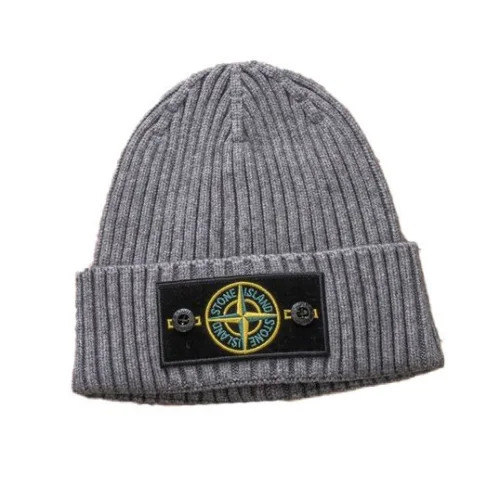 Шапка Stone Island Small Logo With Rivets "Gray"