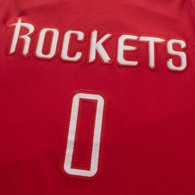 Баскетбольная Джерси Nike Houston Rockets №0 Russell Westbrook With Logo "Red" фото № 4