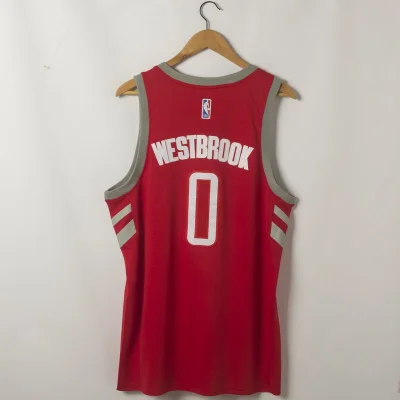 Баскетбольная Джерси Nike Houston Rockets №0 Russell Westbrook With Logo "Red" фото № 7