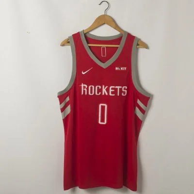 Баскетбольная Джерси Nike Houston Rockets №0 Russell Westbrook With Logo "Red" фото № 8
