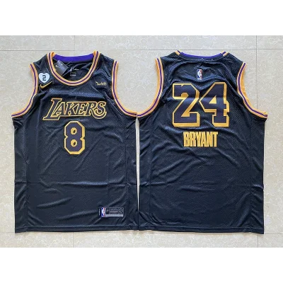 Баскетбольная Джерси Nike X NBA Los Angeles Lakers №8+24 Kobe Bryant "Blue/Black" фото № 7