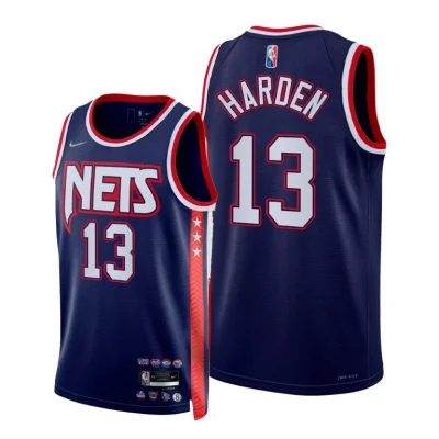 Баскетбольная Джерси Nike X NBA Brooklyn Nets 21-22 №13 James Harden "Blue" фото № 3