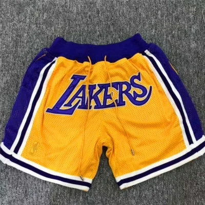 Баскетбольные Шорты NBA Los Angeles Lakers "Yellow/Blue" фото № 2