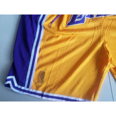 Баскетбольные Шорты NBA Los Angeles Lakers "Yellow/Blue" фото № 3