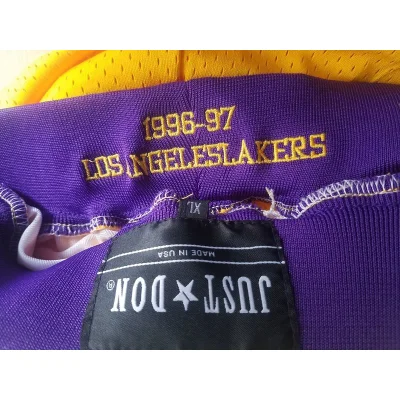 Баскетбольные Шорты NBA Los Angeles Lakers "Yellow/Blue" фото № 7