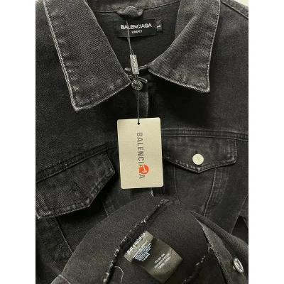 Джинсовая Куртка Balenciaga With Text Logo On The Back "Black" фото № 3