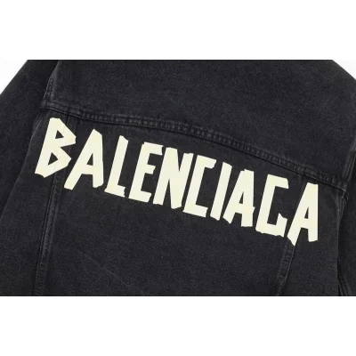 Джинсовая Куртка Balenciaga With Text Logo On The Back "Black" фото № 5