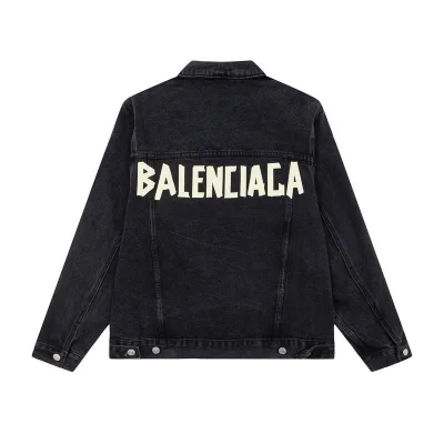 Джинсовая Куртка Balenciaga With Text Logo On The Back "Black" фото № 6