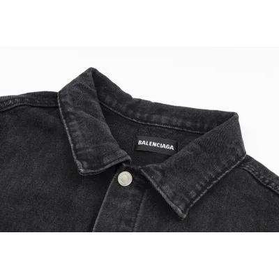 Джинсовая Куртка Balenciaga With Text Logo On The Back "Black" фото № 7