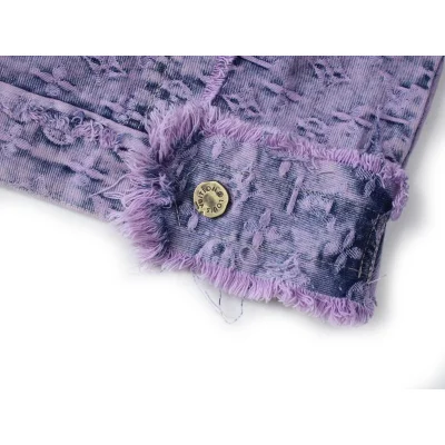 Джинсовая Куртка Louis Vuitton Grunge "Lilac/Blue фото № 7