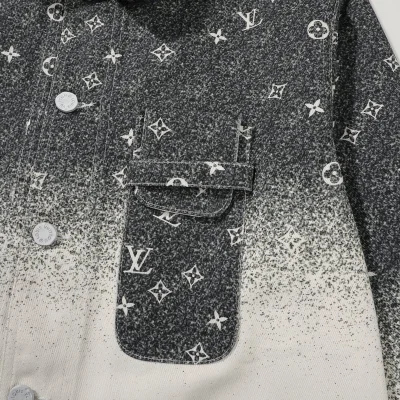 Джинсовая Куртка Louis Vuitton Two - Tone "Gray/White" фото № 8