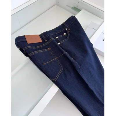 Джинсы Christian Dior Frontside Pockets Brown Stripe Dior "Blue" фото № 7