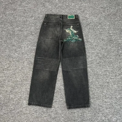 Джинсы Derschutze Biker "Washed Black/Green" фото № 7
