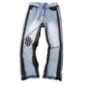 Джинсы Gallery Dept With Black Letter Print "Blue/Black"