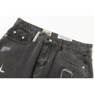 Джинсы Gallery Dept Torn With Skeleton Print "Gray" фото № 6
