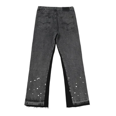 Джинсы Gallery Dept. LA Flare Distressed Paint "Grey" фото № 2