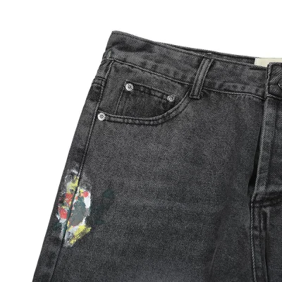 Джинсы Gallery Dept. LA Flare Distressed Paint "Grey" фото № 5