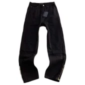 Джинсы Louis Vuitton Embroidery And Zipper Decoration "Black"