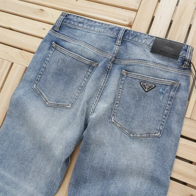 Джинсы Prada With Emblem "Blue/Gray" фото № 6