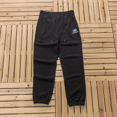 Штаны Balenciaga Embroidery Logo Printing "Black" фото № 4