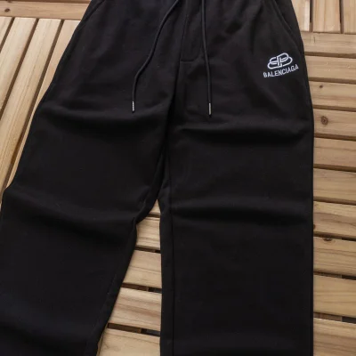 Штаны Balenciaga Embroidery Logo Printing "Black" фото № 3