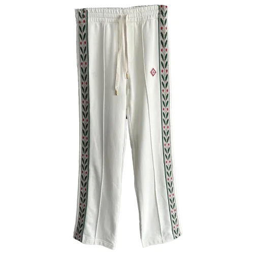 Штаны Casablanca Leaves On The Sides Print "White"