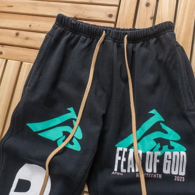 Штаны Four Caccus X Fear Of God With Logo "Black" фото № 6