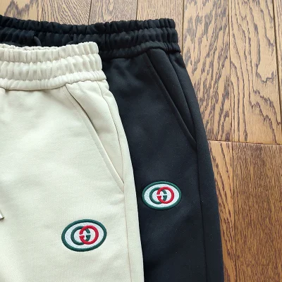 Штаны Gucci Striped Bottom "Black" фото № 6