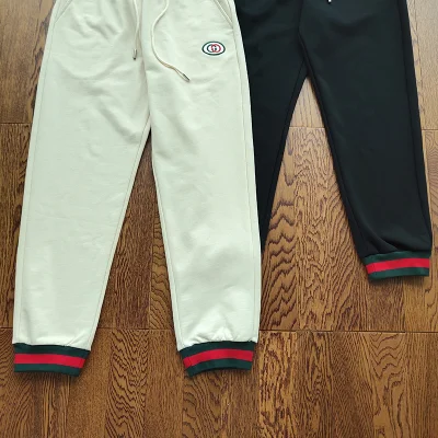 Штаны Gucci Striped Bottom "Black" фото № 4