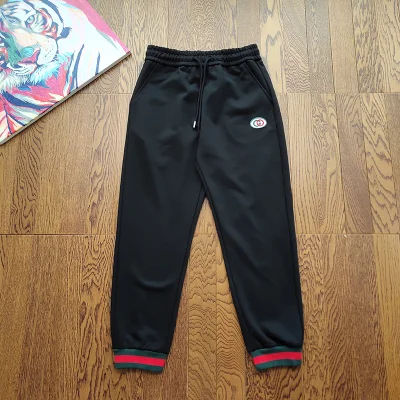 Штаны Gucci Striped Bottom "Black" фото № 2