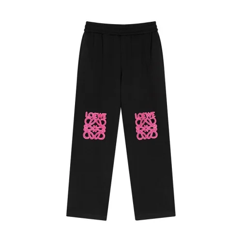 Штаны Loewe With Pink Brand Logo "Black"